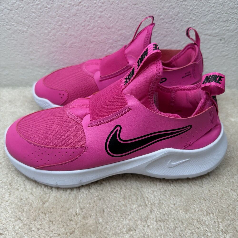 NEW Nike Flex Runner 3 Laser Fuchsia Pink Kids SIZE 7Y Slip On Sneakers FN1294